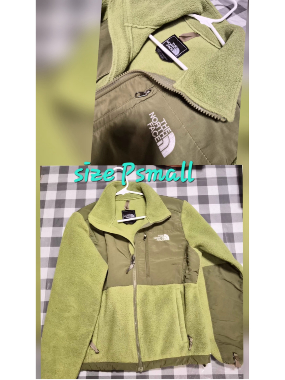 Women's The North Face Fleece Jacket Size S Green Olive